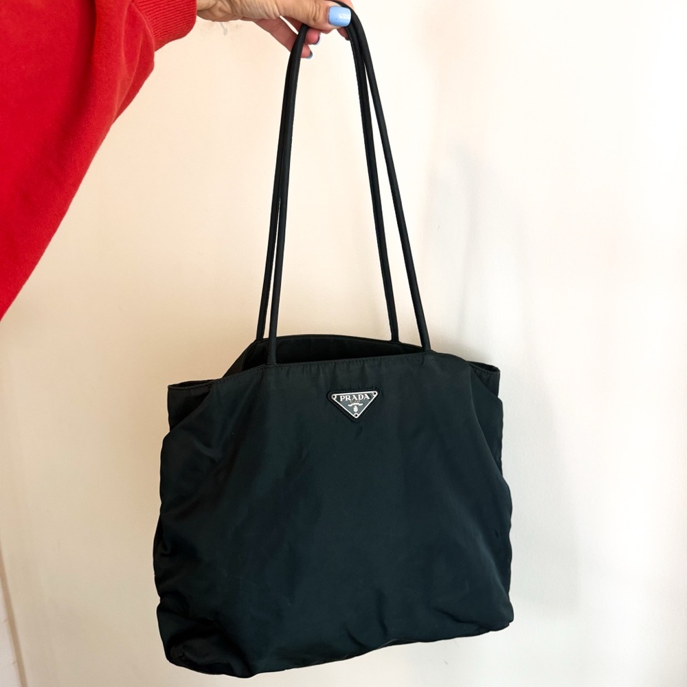 Authentic VintagePrada Black Nylon Shoulder Bag